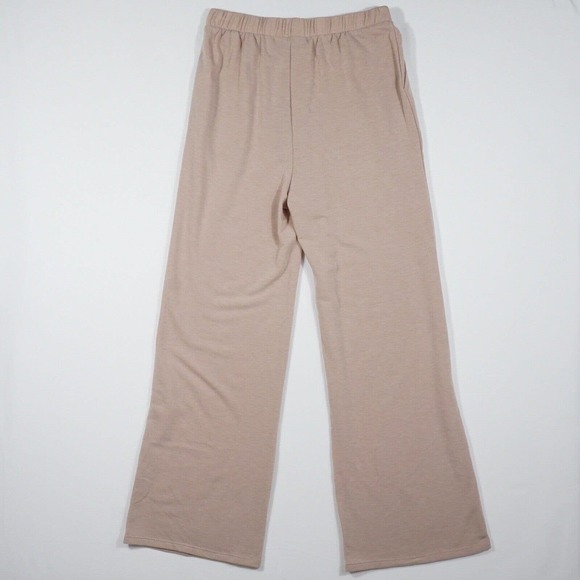 NWT Know One Cares Women's Loungewear Pants Size Large Straight Leg Drape Taupe - Picture 2 of 10
